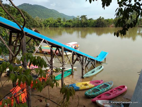 Chhne Tansur Water Park in Kampot, Cambodia.