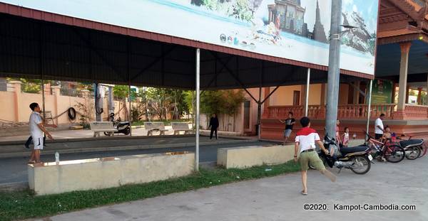 Olympic Stadium in Kampot, Cambodia.