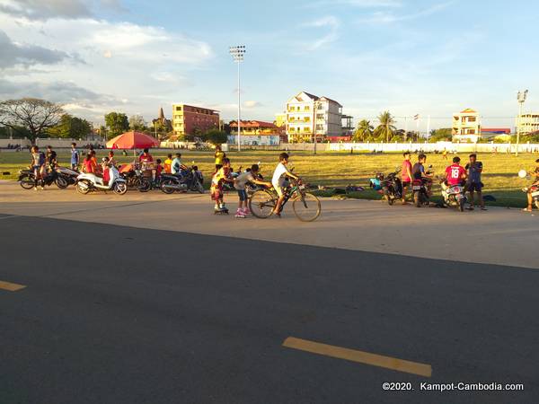 Olympic Stadium in Kampot, Cambodia.