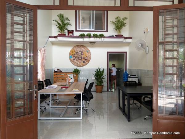 Safe & Sound Coworking Space in Kampot, Cambodia.