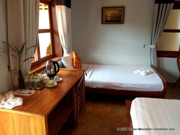 Two Moons Hotel & Restaurant in Kampot, Cambodia.