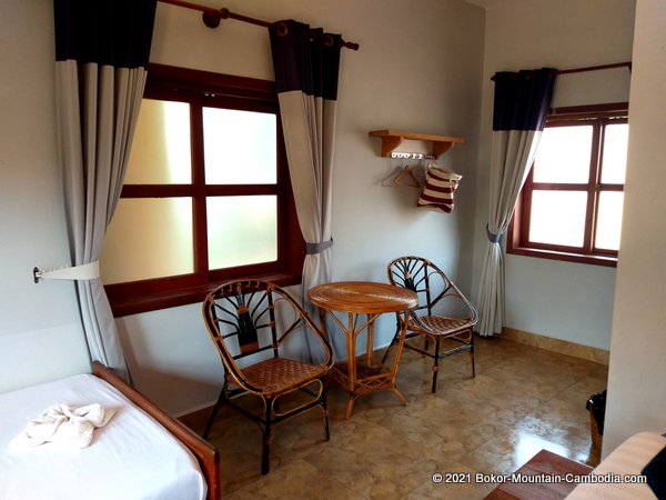 Two Moons Hotel & Restaurant in Kampot, Cambodia.