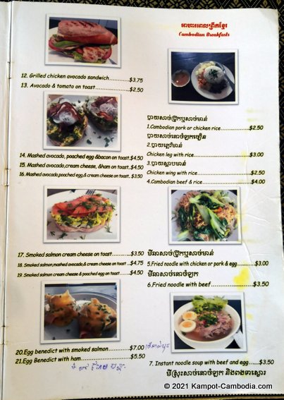 Kampot Cafe and Guesthouse in Kampot, Cambodia.