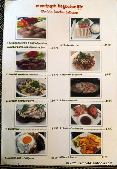 Kampot Cafe and Guesthouse in Kampot, Cambodia.