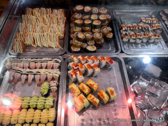 Vanna Takoyaki &  Sushi in Kampot, Cambodia.