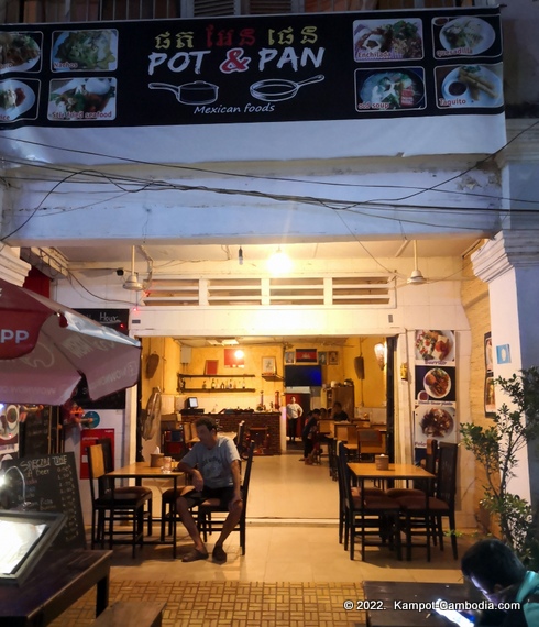 Pot & Pan Mexican in Kampot, Cambodia.