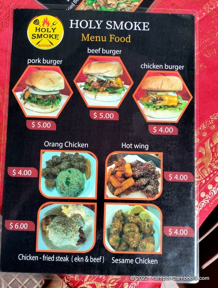 Holy Smoke BBQ in Kampot, Cambodia.