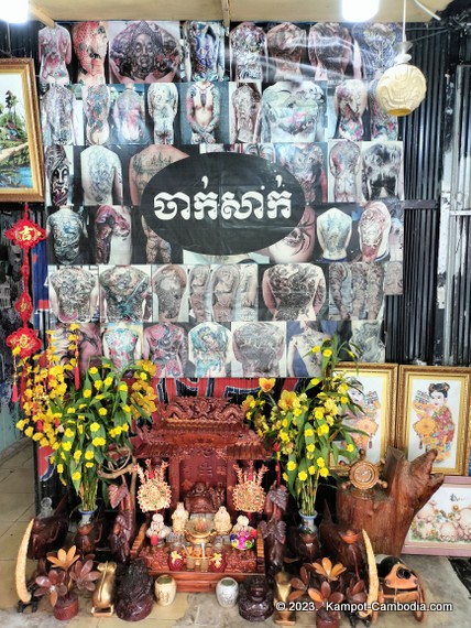 Jave Tattoo and Barber in Kampot, Cambodia.