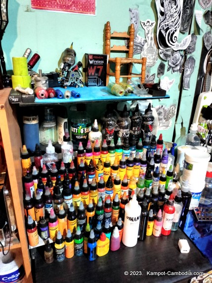 Jave Tattoo and Barber in Kampot, Cambodia.