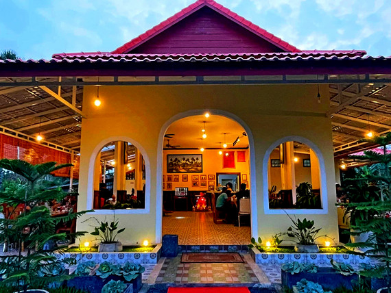 Palm Town Cafe & Restaurant in Kampot, Cambodia.