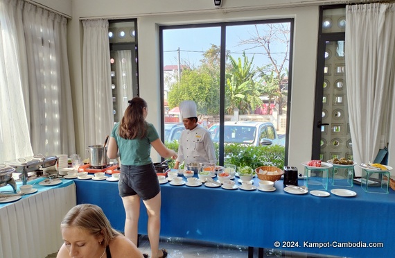 Sunny Hotel in Kampot, Cambodia.