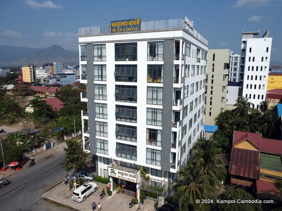 Sunny Hotel in Kampot, Cambodia.